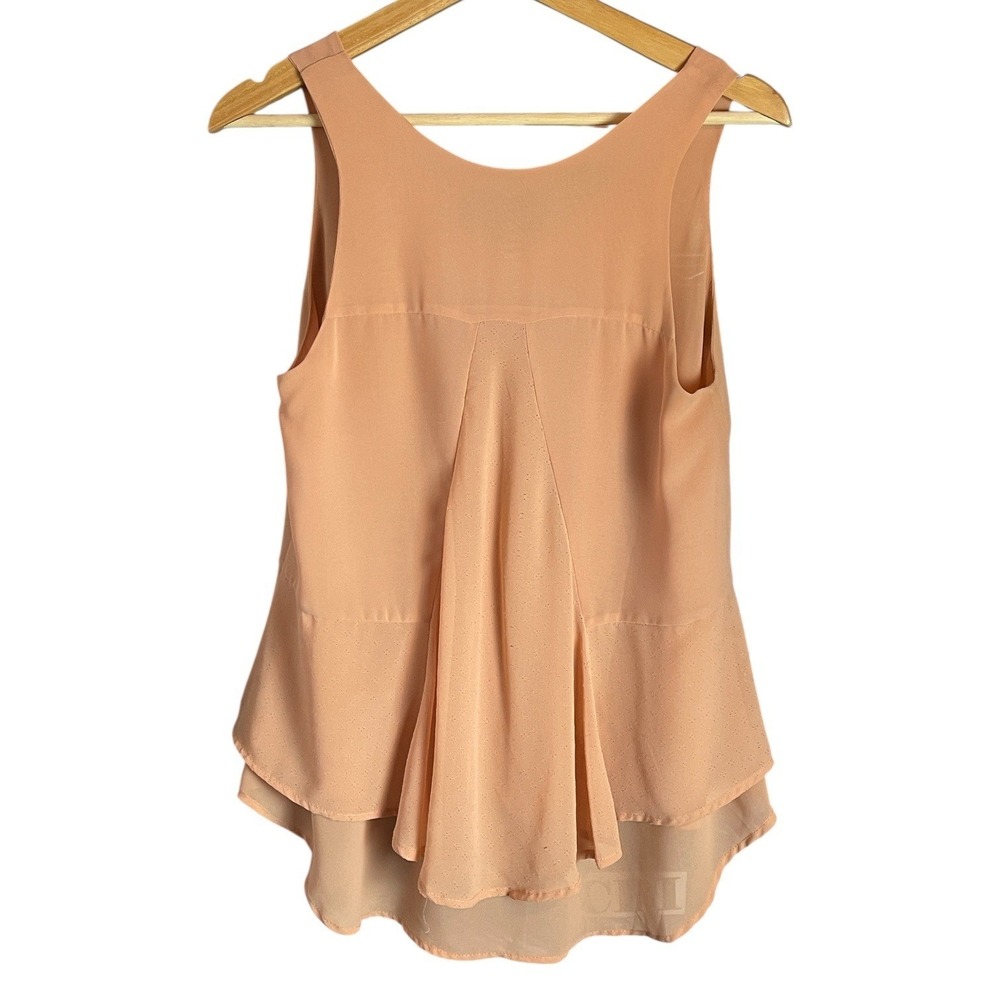 Anthropolgie Sunday in Brooklyn Peach Sleeveless Layered Tank Size Small Blouse - Picture 3 of 7